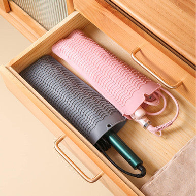 THE STYLE SUTRAÃƒâ€šÃ‚Â® Silicone Heat Resistant Mat Pouch for Curling Iron Hair Straightener Barber Gray| Hair Care & Styling | Straightening & Curling Irons