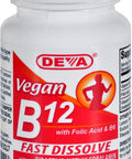 Deva Nutrition Vegan B12 Sublingual 1000 Mcg With Folic Acid And B6 Not Certified Kosher - 90 Tablet By Deva Nutrition