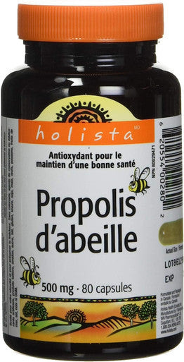 Holista Bee Propolis, Capsule 500 mg 80 Count