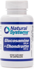 Natural Systems Glucosamine Plus Chondroitin 60 Capsules By Natural Systems - Joint Support Supplement With Glucosamine Chondroitin Capsules - Glucosamine Active Joint Supplements - Vegan Glucosamine Chondroitin.