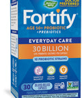 Natures Way Fortify 50+ Probiotic, 30 Billion Live Cultures, 10 Strains, Prebiotics, 30 Capsules