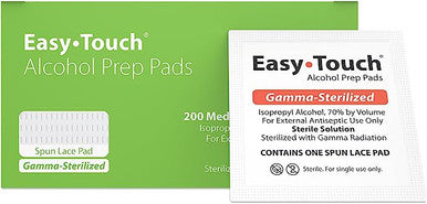 Easy Touch Alcohol Prep Pads 200 Each By Mhc Medical Products