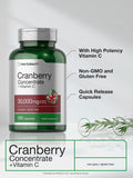 Horbaach Cranberry Concentrate Extract Pills + Vitamin C 120 Capsules