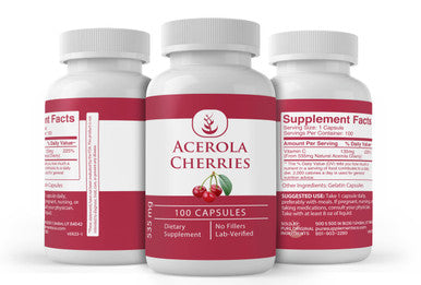 PURE ORIGINAL INGREDIENTS Acerola Cherry, (100 Capsules) Always Pure, No Additives Or Fillers, Lab Verified