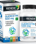 Renew Actives Quercetin 500Mg - Max Potency, Natural Bioflavonoid Antioxidant - Free Radical Defense, Powerful Immune & Circulatory Protection - Boosted Energy For A Healthier Lifestyle - 60 Capsules
