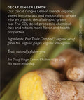 Numi Organic Tea Decaf Ginger Lemon Green Tea 16 Count (Pack of 3) (Packaging May Vary)