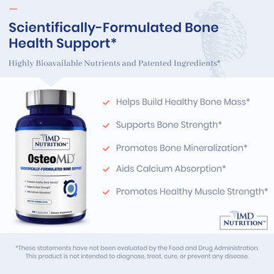1Md Nutrition Osteomd For Comprehensive Support - Supplement For Women And Men - Promote Density W/Vitamin D - Hydroxyapatite W/Vitamin D3 & K2-90 Capsules