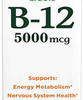 Nature's Bounty B-12 5000 mcg Sublingual Liquid Energy Health,2 Fl Oz