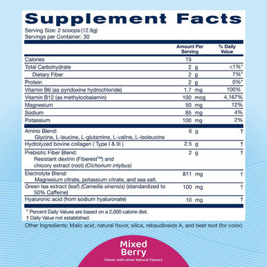 Daily Replenisher Glp-1 Nutritional Support, Powder, Muscle Recovery, Digestive Health & Skin Elasticity Mix Of Amino Acids, Prebiotics And Collagen Peptides Berry Flavor, 60 Scoops,13.5 Oz