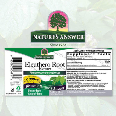 Nature'S Answer Alcohol- Eleuthero Root 2000 mg 2oz Extract | Supports Overall Wellness | Vegan Non-GMO Gluten Kosher | Single Count
