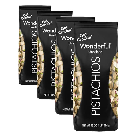 Wonderful Pistachios In Shell, Lightly Salted Nuts, 16 Ounce Resealable Bag | Protein Snacks, Gluten Free, Healthy Food, Work, School, Office Snacks, Airplane Travel Snacks
