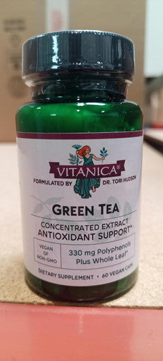 Vitanica Green Tea Extract Supplement 330mg 45% EGCG 98% Polyphenols and 80% Catechins Energy Antioxidant and Immune Support Vegan 60 Capsules