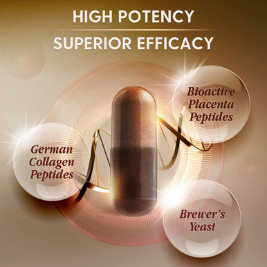 LABO Nutrition Le Ageless Capsule Le Revital Serum Placenta Cell Rejuvenating Therapy from Japan Enhanced with Nano Collagen Placenta Extract Support Healthy Aging Reduce Wrinkles Dark Spot