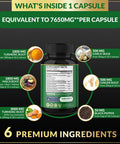 5in1 Turmeric Curcumin Capsules 7650mg 95 Curcuminoids Maca Garlic Ginger Black Pepper Supports Joint Health Inflammation Response 180 Count
