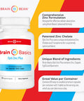 Brain Basics Opti Zinc Plus - Zinc Supplement with Quercetin, EGCG, and Copper. Immune Support Formula - 60 Tablets