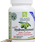 Island Nutrition , 20% Hydroxytyrosol Complex Olive Fruit Extract - Super Strength 100% Grown & Extracted In Spain. 90 Capsules, 100 Mg, From The Maker Of Real European Olive Leaf Extract