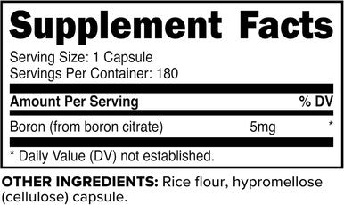 Primaforce Boron Capsules 5mg 180 Vegetarian Capsules