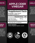 Apple Cider Vinegar Capsules 1300mg for Weight Loss, Natural Detox and Cleanse, Digestion Support, Immune Support - Apple Cider Vinegar Pills Supplement - Vegan Non-GMO & Gluten Free - 60 Capsule