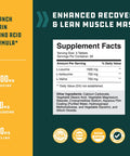 Branch Chain Amino Acids Supplement - Vegan BCAA Capsules Post Workout Muscle Recovery and Muscle Growth Support - Branched Chain Amino Acids Supplement for Men and Womens Workout Recovery 60 Count