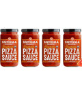 Sonoma Gourmet Organic Pizza Sauce | Made With Fresh Organic Tomatoes & Sweet Basil | Vegan & Gluten-Free | No Sugar Added | 12 Ounce Jars (Pack of 4)