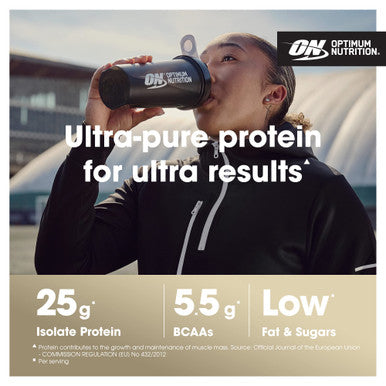 Optimum Nutrition On Gold Standard 100% Isolate Pure Whey Protein Naturally Occurring Bcaas And Glutamine Pre And Post Workout Strawberry Flavour 31 Servings 930 G