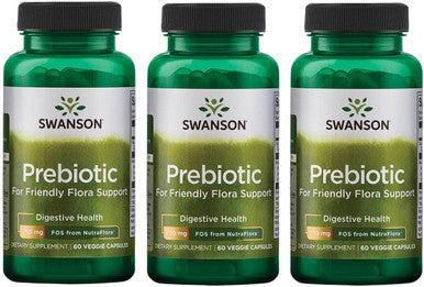 Swanson Nutraflora 375 Milligrams 60 Veg Capsules (3 Pack)