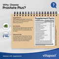 Prostate Plus Natural Prostate Care And Urinary Health Supplement For Men Enriched With Saw Palmetto, Vitamin B6, Vitamin E, Selenium And Zinc. 180 Capsules
