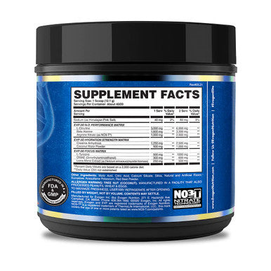 Evogen EVP 3D | Xtreme Stimulant Pre-Workout Pump Ignitor, Arginine Nitrate, Citrulline, Beta-Alanine, Lions Mane | Raspberry Lemonade