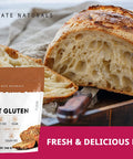 Kate Naturals Vital Wheat Gluten For Bread Making Baking Additive & Seitan. Compatible With Bread Machine (12Oz High Protein Flour)