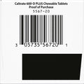 Caltrate Chewables 600 +D3 Plus Minerals Calcium And Vitamin D Sugar 60 Count