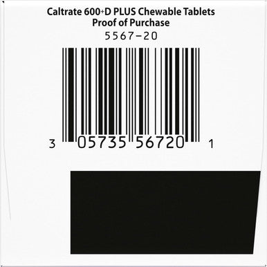 Caltrate Chewables 600 +D3 Plus Minerals Calcium And Vitamin D Sugar 60 Count