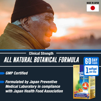 AFC Japan Prostate Sensei Supreme Clinical Strength Saw Palmetto with >85% Fatty s & Active Sterols for Prostate Health, Reduce Frequent Urination, Better Bladder Emptying, 60-Day Supply