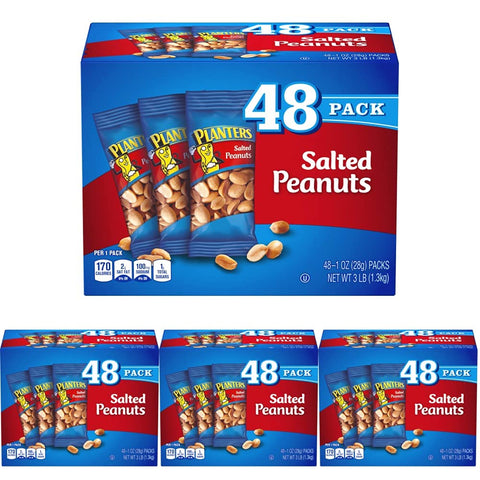 PLANTERS Variety Pack, Salted Cashews, Salted Peanuts & Honey Roasted Peanuts, On-the-Go Nut Snacks, Individually Packed Snacks, Mixed Nuts, Kosher, (36 Count)
