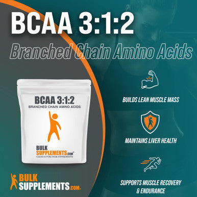 BulkSupplements BCAA 3:1:2 Powder (Branched Chain Amino s) - BCAA Powder for Muscle Recovery - Unflavored, - 1500mg , 667 Servings (1 Kilogram - 2.2 lbs)