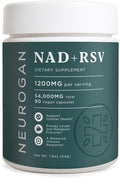 Neurogan Nad+ With Resveratrol Capsules 1:1 Ratio 1200 Mg - 90 Count Cellular Health, Immune Function, Energy Supplements, Promotes Healthy Aging Adenine Dinucleotide For Vitality