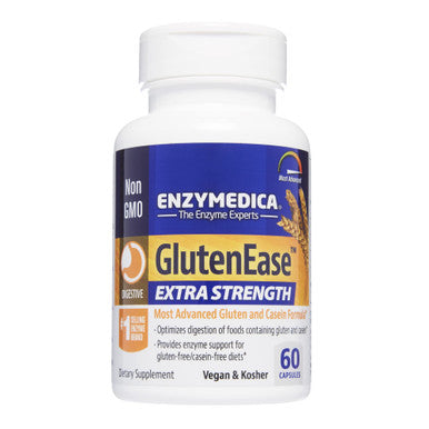 Enzymedica, Glutenease Extra Strength, Digestive Aid For Gluten And Casein Digestion, Vegan, Non-Gmo, 60 Capsules (60 Servings)