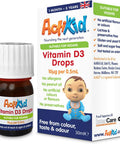 ActiKid Vitamin D3 Drops 30ml for Newborn Babies, Infants and Children, (a Vegan, Sugar Free, Preservative Free, no Allergens, Baby, Vitamin D Supplement) - Immunity Boost