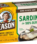 Season Sardines in Water No Salt Added Wild Caught 22g of Protein Keto Snacks More Omega 3's Than Tuna Kosher High in Calcium Canned Sardines 4.37 Oz Tins 12Pack