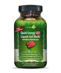 Irwin Naturals Quick Energy Red Liquid-Gel Multi With Nitric Oxide Booster - High Potency Multivitamin Multi-Mineral Nutrient Support - Super Foods Maca Beet Turmeric & More - 72 Liquid Softgels