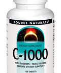 Source s C-1000, With Rose Hips 1000 mg For Immune System Support - 100 Time Release Tablets
