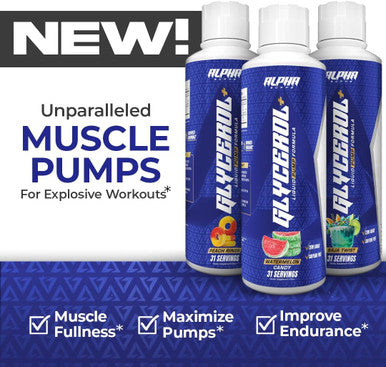 Alpha Supps Glycerol+ Liquid Pump Formula - Stim- Liquid Glycerol And Citrulline High-Performance Supplement For Enhanced Muscle Pumps, Hydration, & Endurance (31 Servings, Peach Rings)