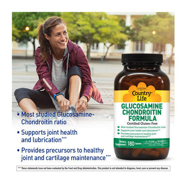 Country Life Glucosamine/Chondroitin Formula - 180 Capsules