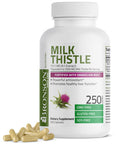 Bronson Milk Thistle Silymarin Marianum & Dandelion Root Liver Health Support, Antioxidant Support, Detox, 250 Capsules