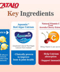 CATALO Vegetarian Calcium Formula Support Healthy Pregnancy Fetal Development and Immunity with Plant Calcium and Acerola Cherry Extract 90 Vegetarian Tablets