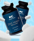 Kinetica Sports Zinc Mag+ | 420mg Magnesium 16.5mg Zinc 193 g Selenium & 4.8mg Vitamin B6/Serve 30 Servings/90 Capsule Pack | 3 Capsules/Day| Scientifically Formulated Blend| Promotes Healthy Sleep