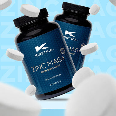 Kinetica Sports Zinc Mag+ | 420mg Magnesium 16.5mg Zinc 193 g Selenium & 4.8mg Vitamin B6/Serve 30 Servings/90 Capsule Pack | 3 Capsules/Day| Scientifically Formulated Blend| Promotes Healthy Sleep