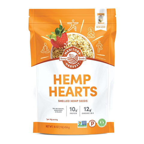 Manitoba Harvest Hemp Hearts, Shelled Hemp Seeds, 16 oz | 10 g Plant Protein and 12 g Omegas 3 and 6 per 30 g Serving - Easy to Digest with 9 Amino Acids, Gluten-Free, Non-GMO