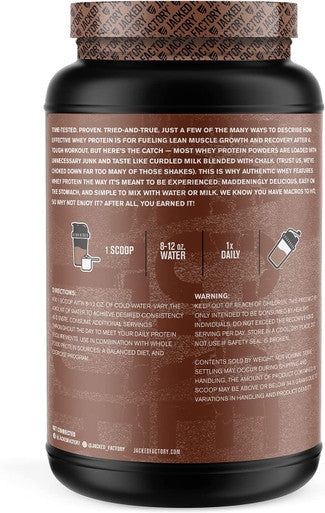 Authentic Whey Muscle Building Whey Protein Powder Low Carb NonGMO No Fillers Mixes Perfectly Chocolate Flavor