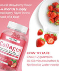 Collagen Gummies For Men And Women, Vegan Collagen 2500Mg For Hair Skin Nails Muscle & Joint, Immunity - 60Ct Strawberry Flavored Supplement