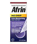 Afrin No Drip Extra Moisturizing 12 Hour Nasal Congestion Relief Pump Mist, Sinus Spray Decongestant - 15 mL